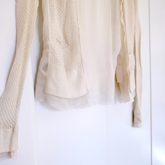 BCBG MAXAZRIA White Cardigan w/ lots of textures - Picture 3 of 8